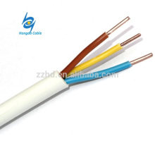 cable de torsión redondo plano NMD 10/2 AWG Cable aislado de PVC